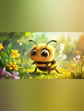 Cute Yellow & Black Bee Custom Fridge Magnet Home Office Decor
